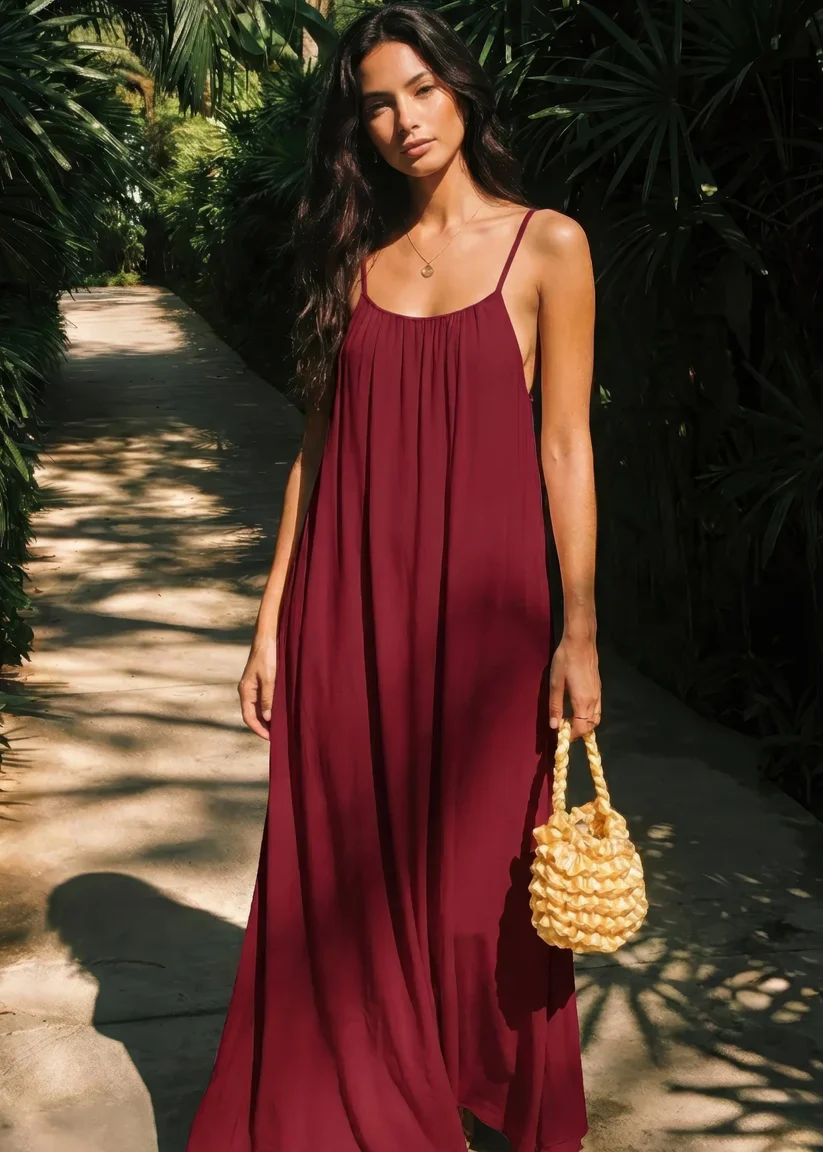 Elara | Vestido largo ajustable con espalda descubierta