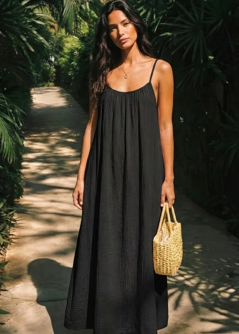 Elara | Vestido largo ajustable con espalda descubierta