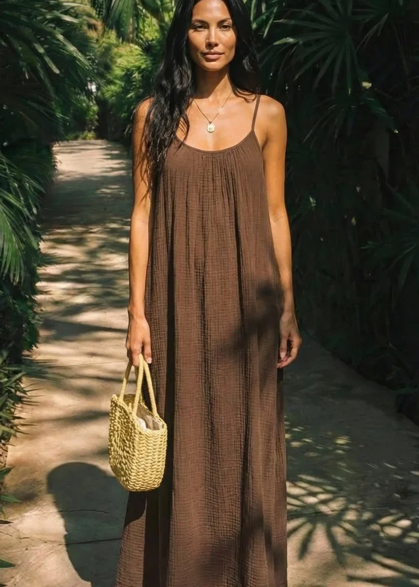 Elara | Vestido largo ajustable con espalda descubierta